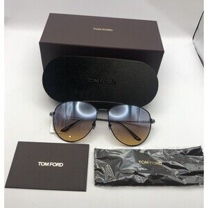 Tom Ford Sunglasses Milla 59 mm Gradient Aviator Black Smoke Lens Metal FT0784